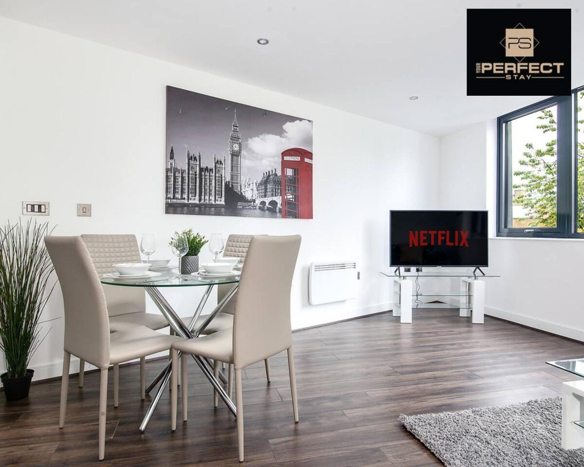 Luxe Modern Apartment By Your Perfect Stay Short Lets Birmingham Bagian luar foto